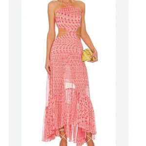 MISA Dalia Cut Out Maxi Dress